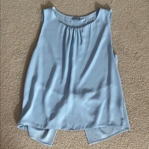 Abbeline Light Blue Sleeveless Women's Top Open Back Size Small